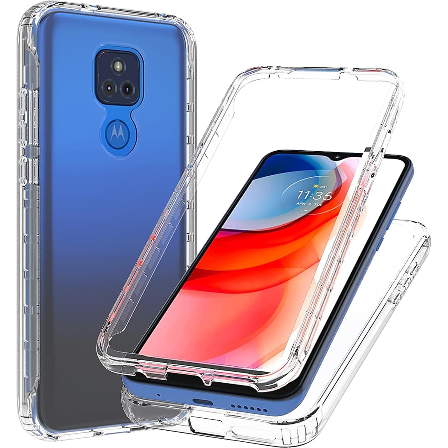 Funda Asuwish Bumper Transparente para Moto G Play 2021