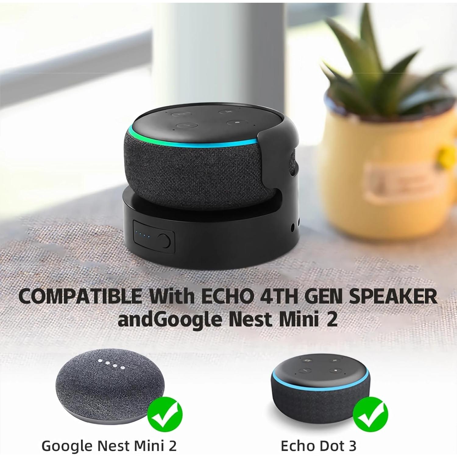 Base de Batería Liboer para Echo Dot 3ra y Google Mini 2