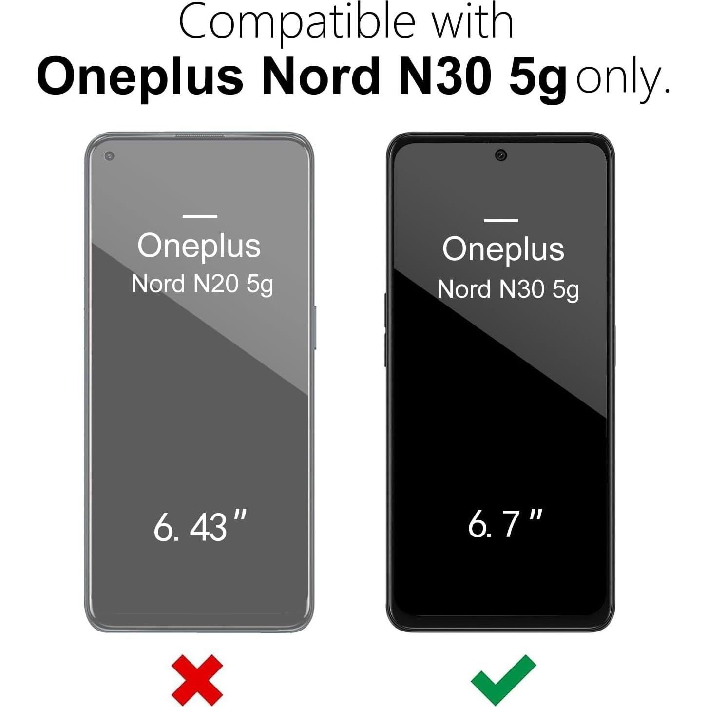 Funda de Silicona Líquida Oakxco para Oneplus Nord N30 5G - Negro