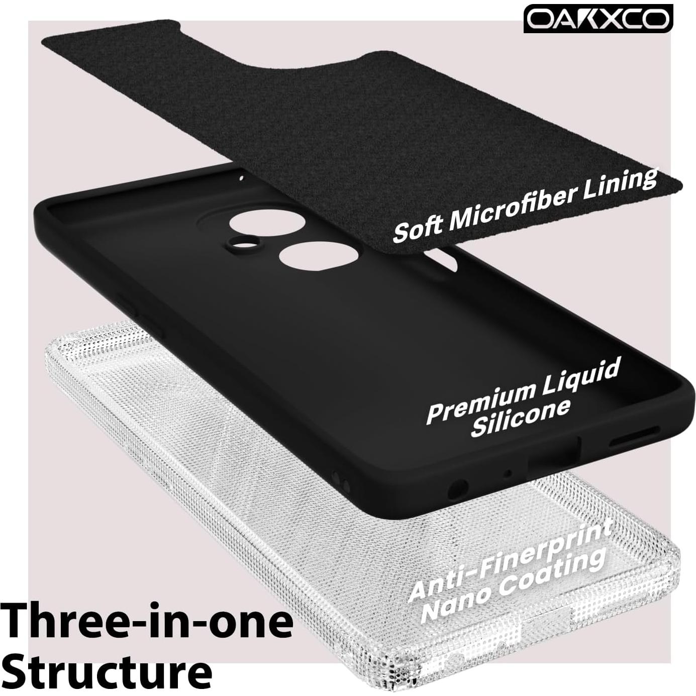 Funda de Silicona Líquida Oakxco para Oneplus Nord N30 5G - Negro