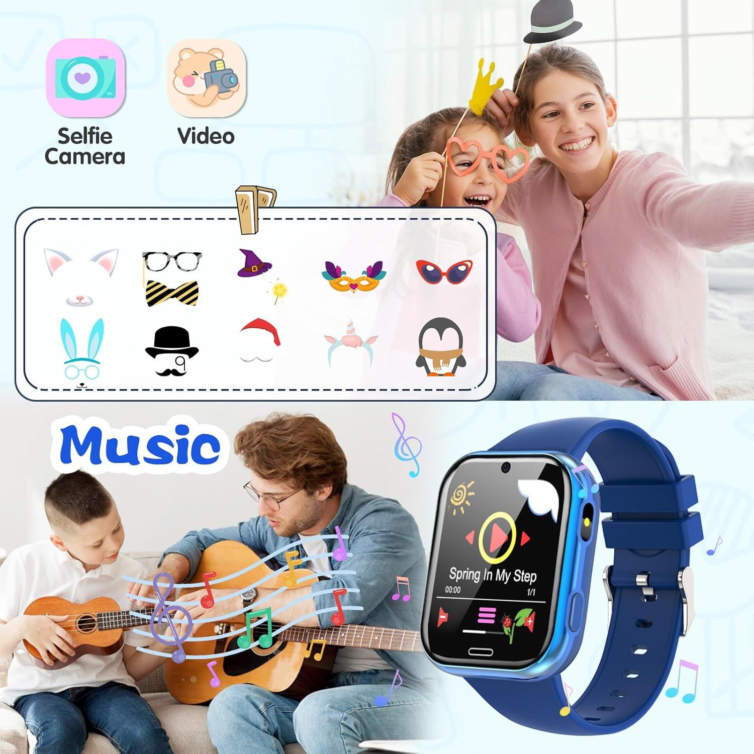 Reloj Inteligente para Niños Xipax Azul con Juegos y Cámara