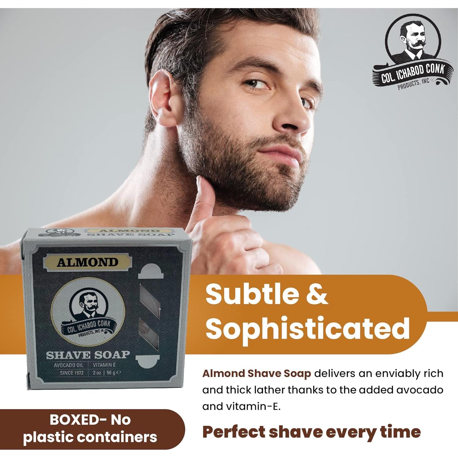 Jabón de Afeitar en Barra Super de Almendra Colonel Conk 89.4g