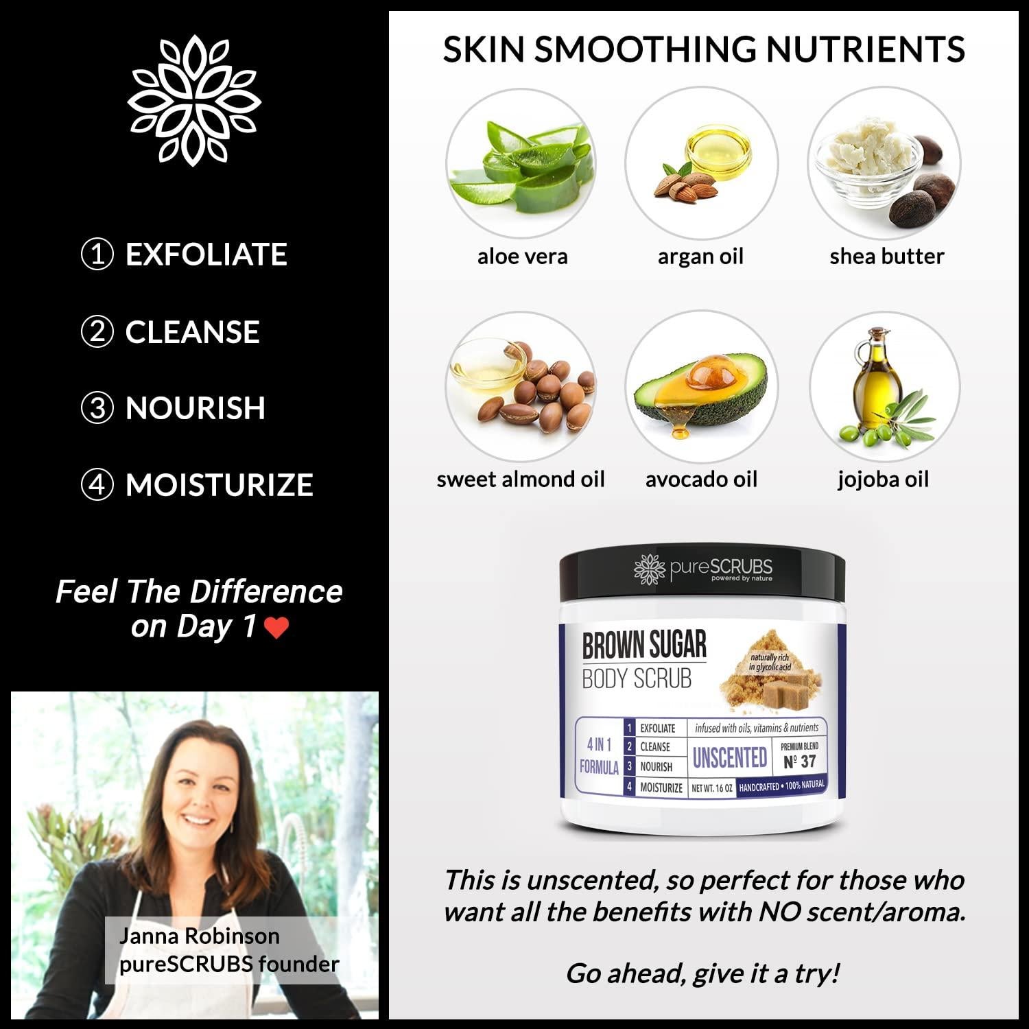 Exfoliante Corporal Sin Aroma pureSCRUBS 453.6g + Accesorios