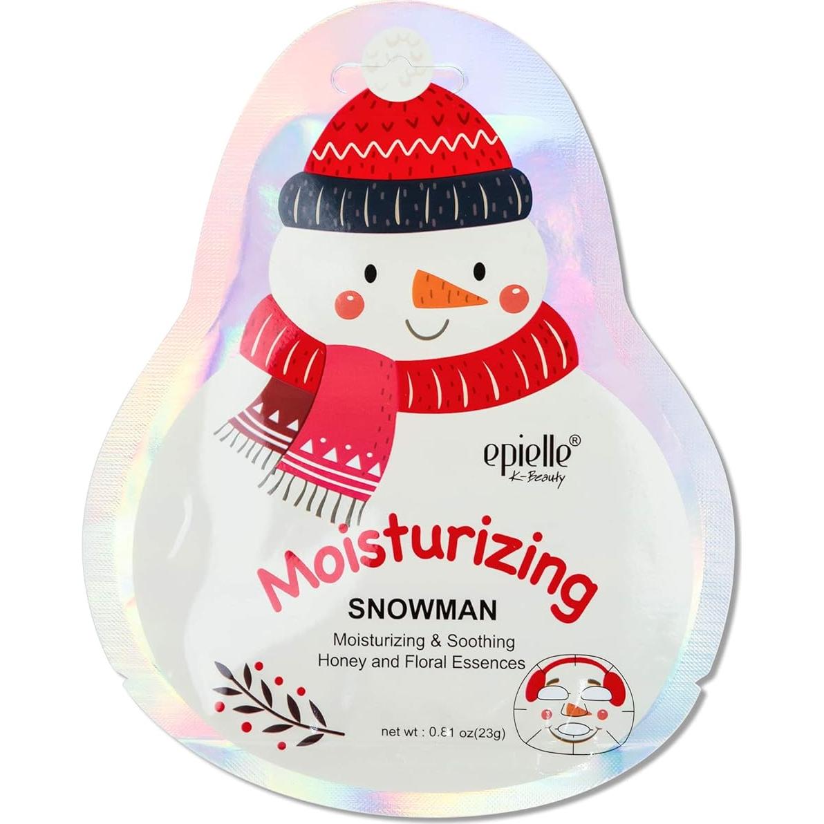 Máscaras Faciales de Hoja Epielle 12pk - Navidad y Spa