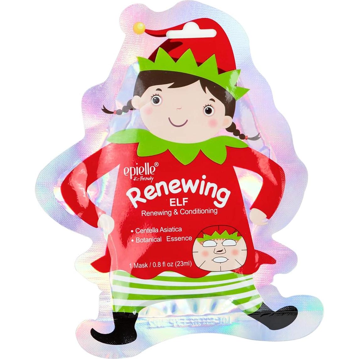 Máscaras Faciales de Hoja Epielle 12pk - Navidad y Spa