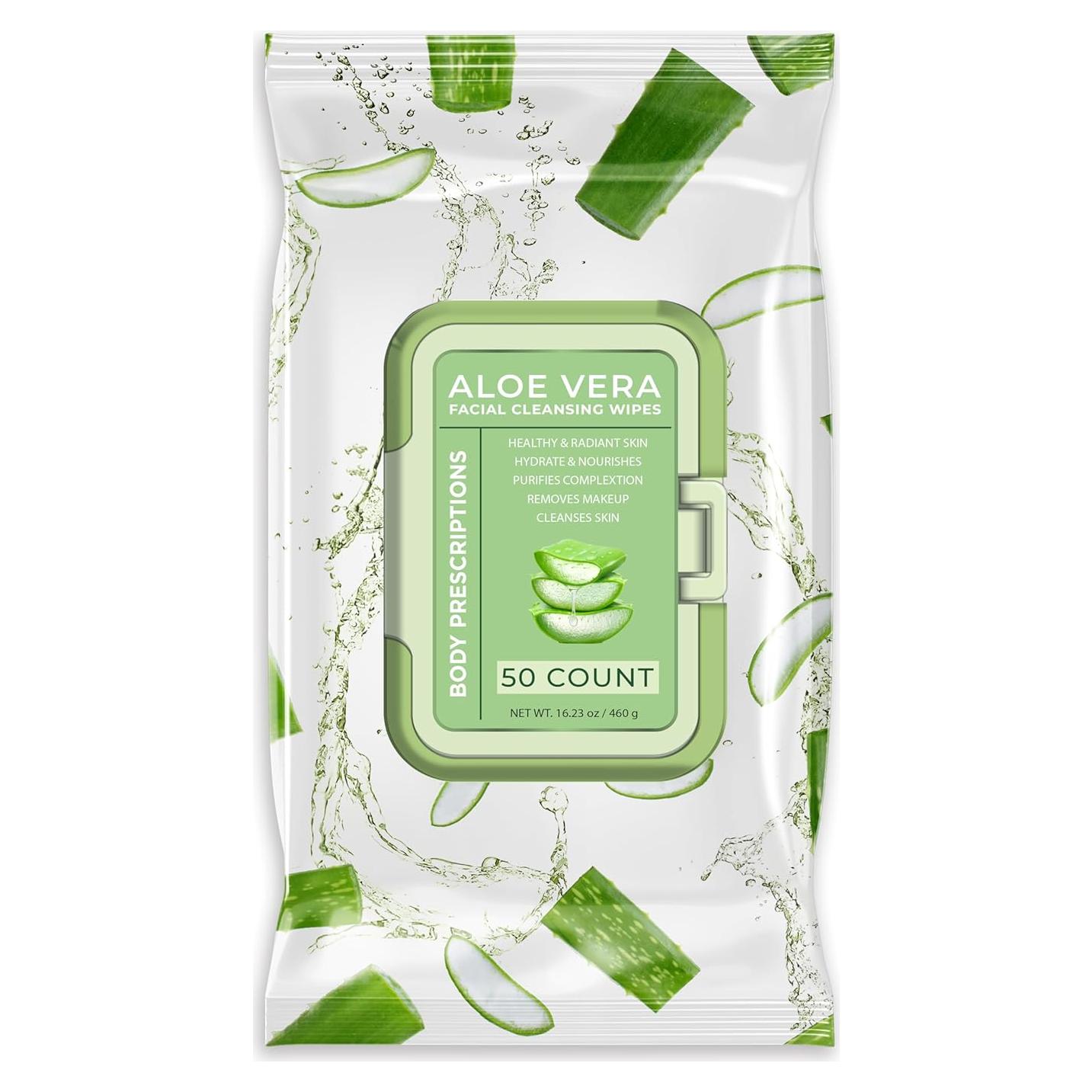 Toallitas Desmaquillantes Body Prescription Aloe Vera 50 Unidades