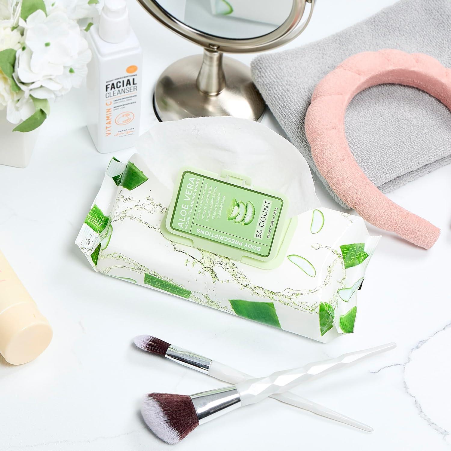 Toallitas Desmaquillantes Body Prescription Aloe Vera 50 Unidades