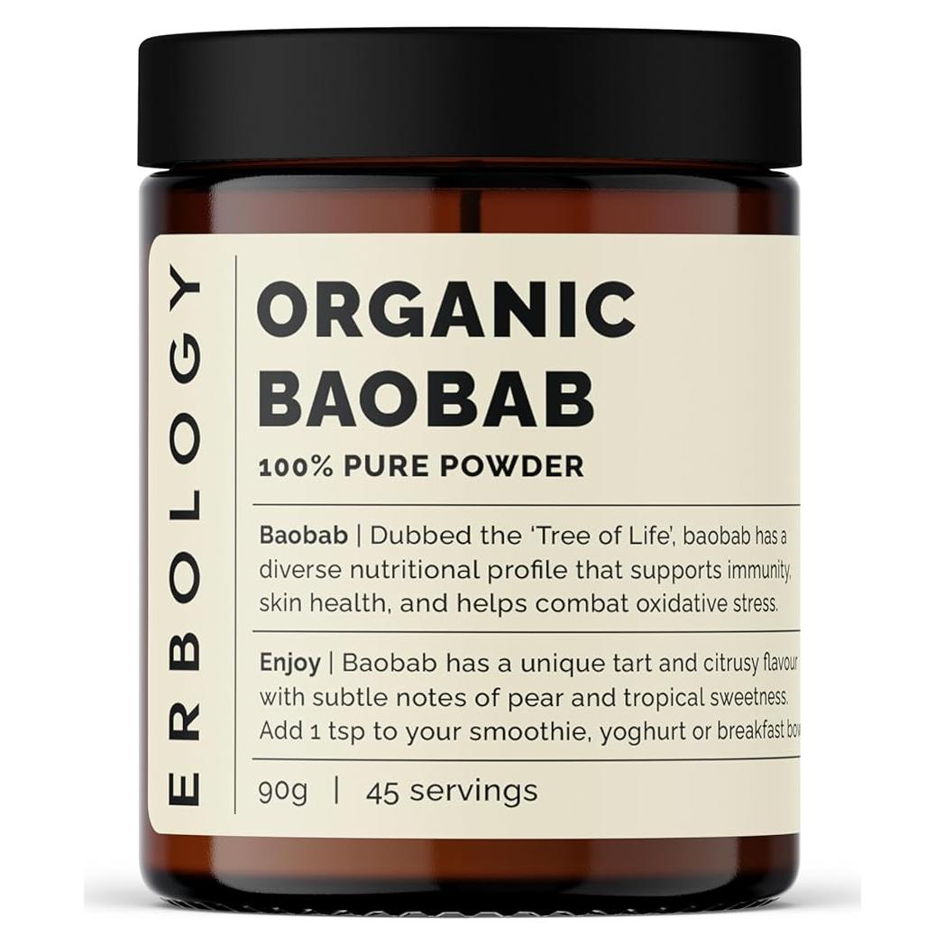 Polvo de Baobab Orgánico Erbology 90.72 g - Salud Piel e Inmunidad