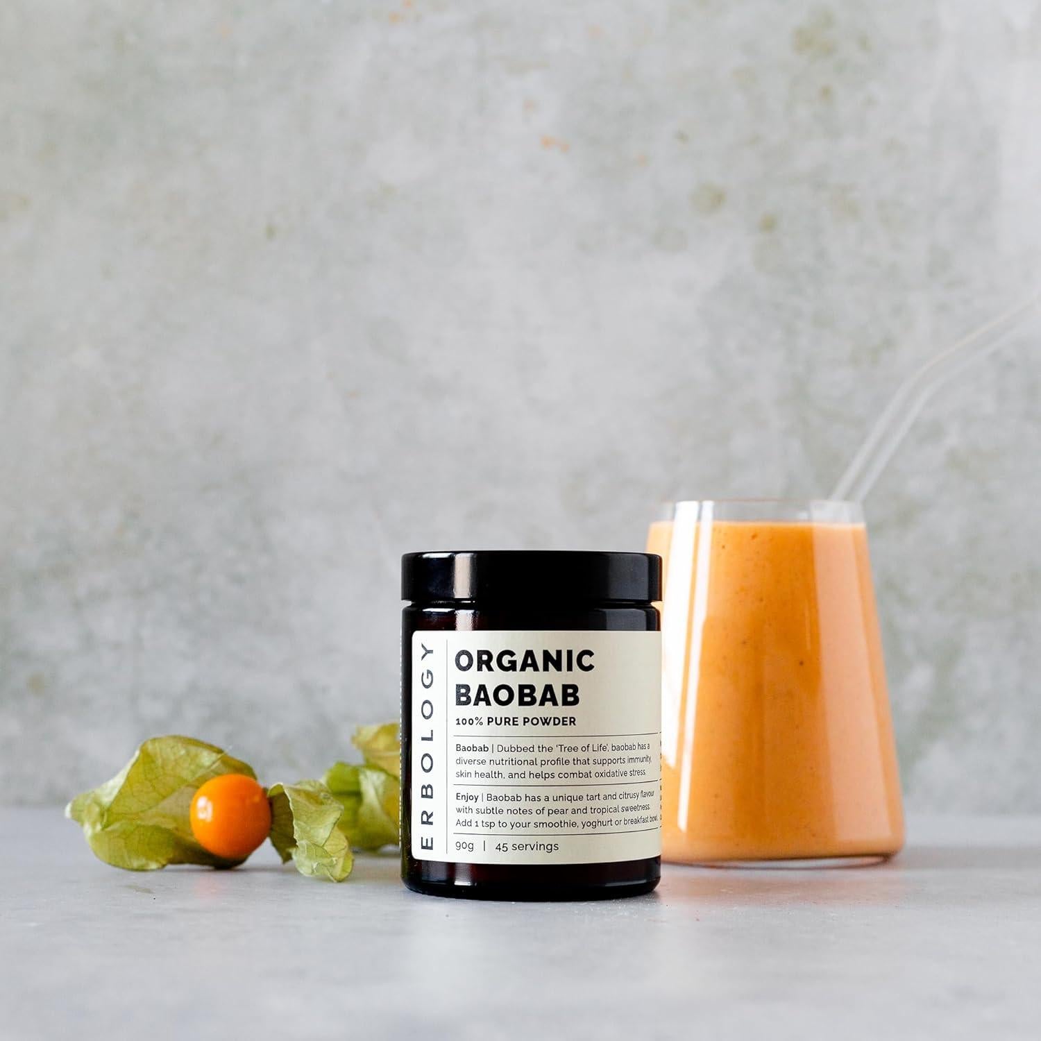 Polvo de Baobab Orgánico Erbology 90.72 g - Salud Piel e Inmunidad