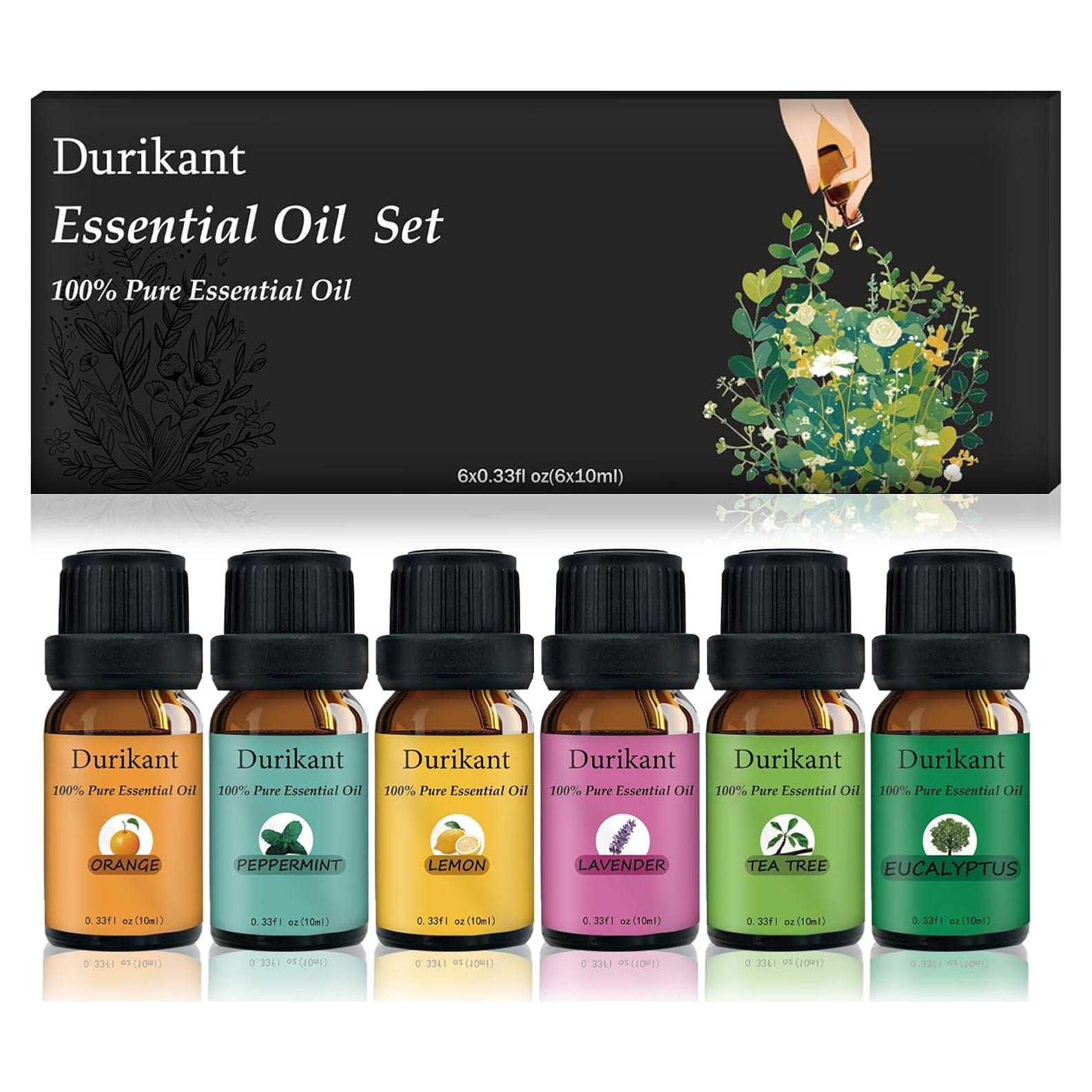 Set de Aceites Esenciales Naturales Durikant 6-Pack 9.86 ml