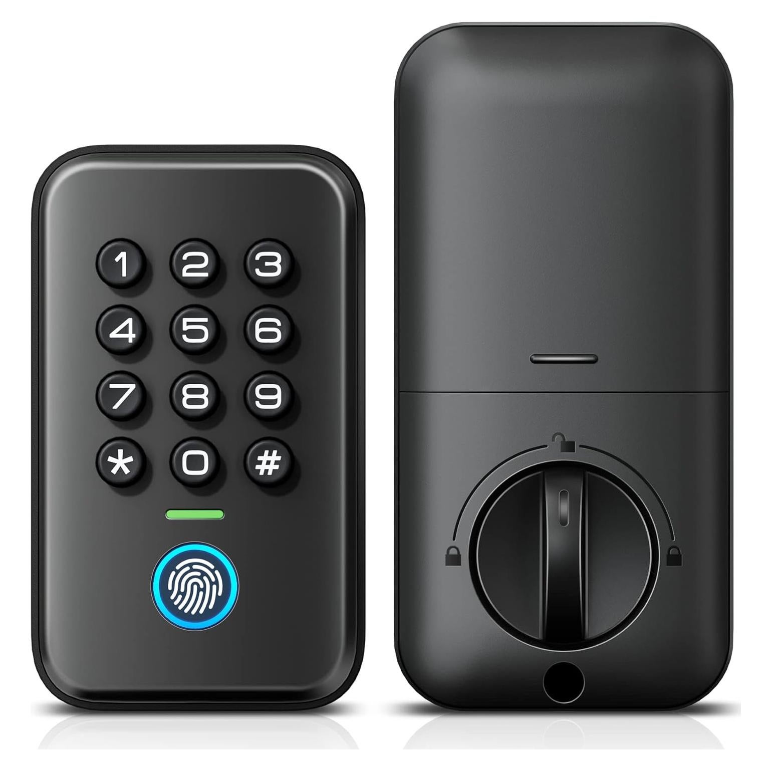 Cerradura Biométrica Veise VS02 con Huella Dactilar, Negro