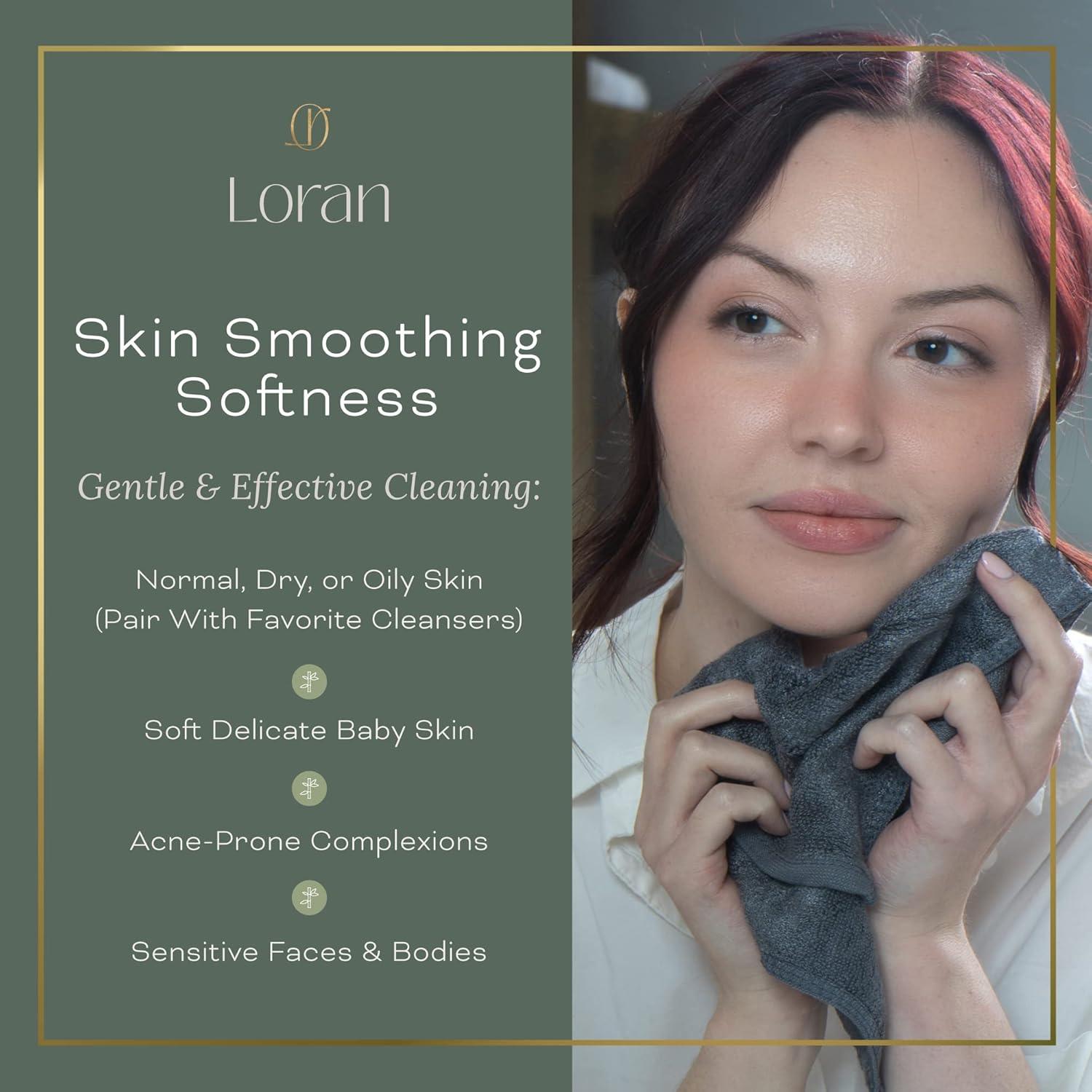 Juego de 6 Toallas de Mano Loran 100% Viscosa 25.4 cm Gris