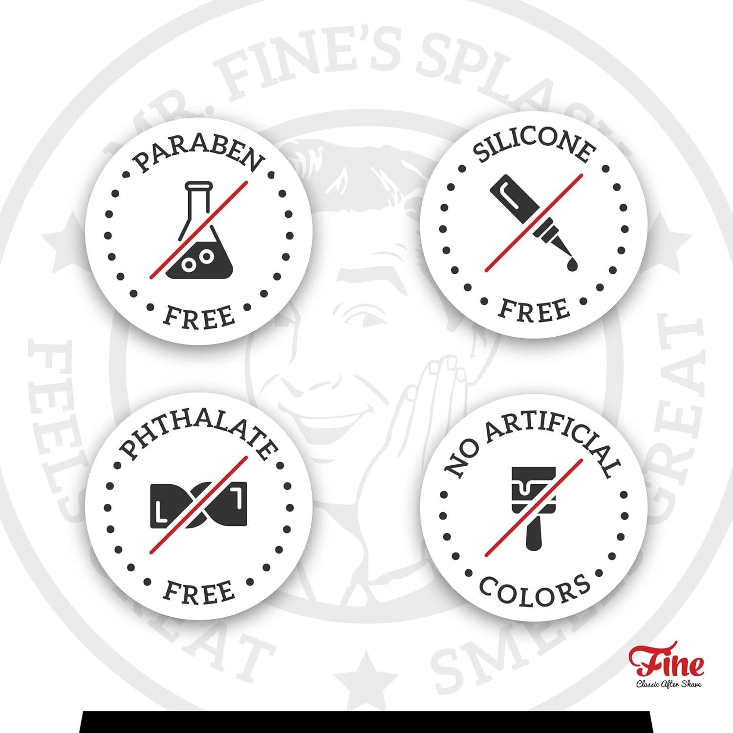 Aftershave Mr. Fine 100ml - Fragancia Mezcla Americana