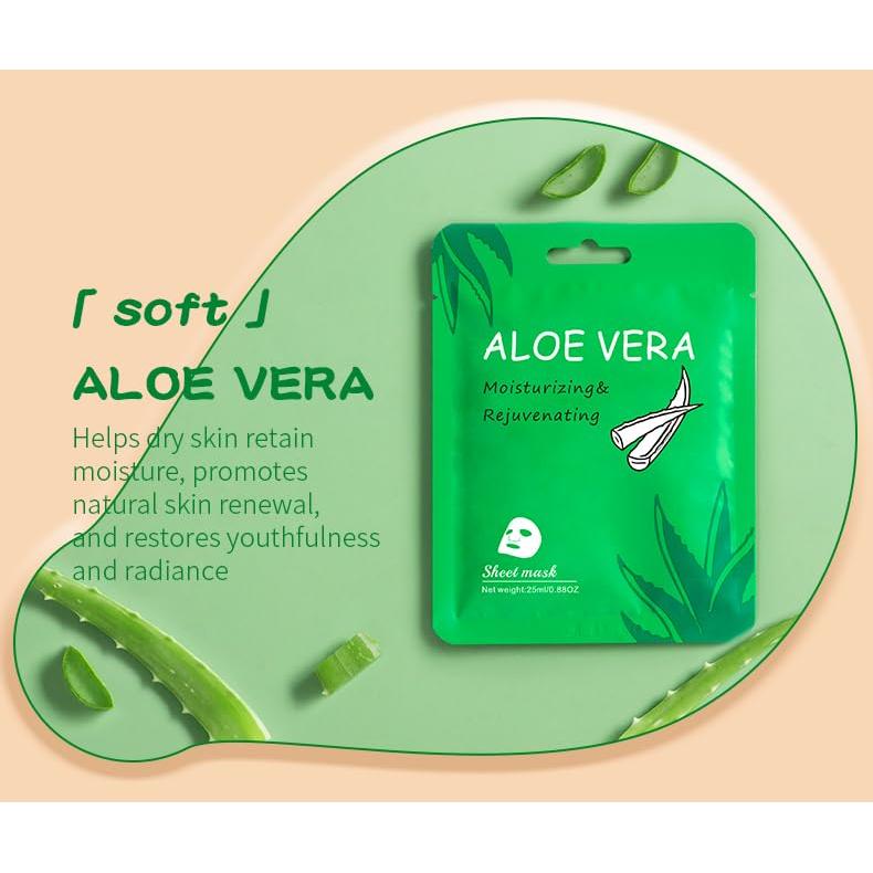 Set de 18 Mascarillas Faciales Hidratantes HuaShen para Piel Sensible