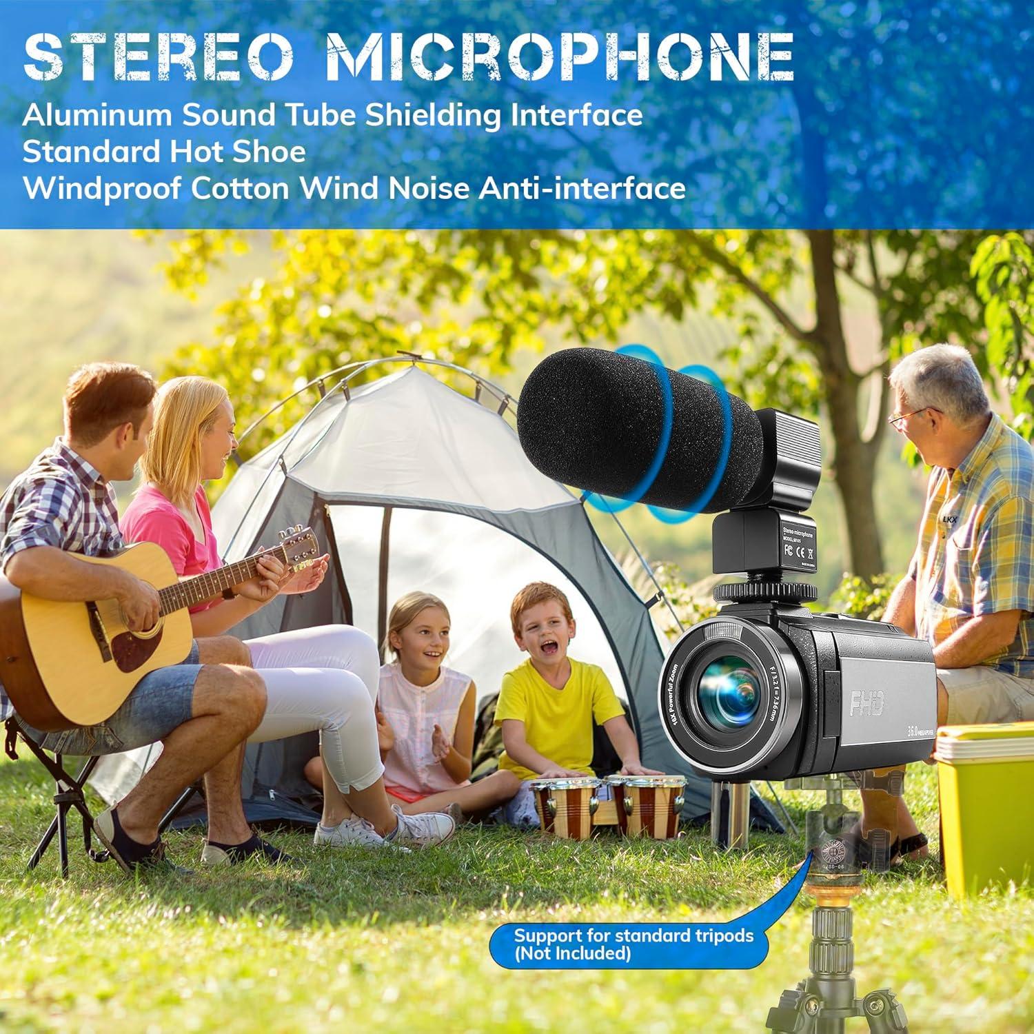 Cámara de Video FHD 1080P Kimonie 36MP 3" LCD 16X Zoom