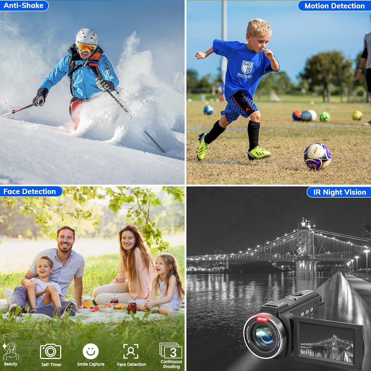 Cámara de Video FHD 1080P Kimonie 36MP 3" LCD 16X Zoom