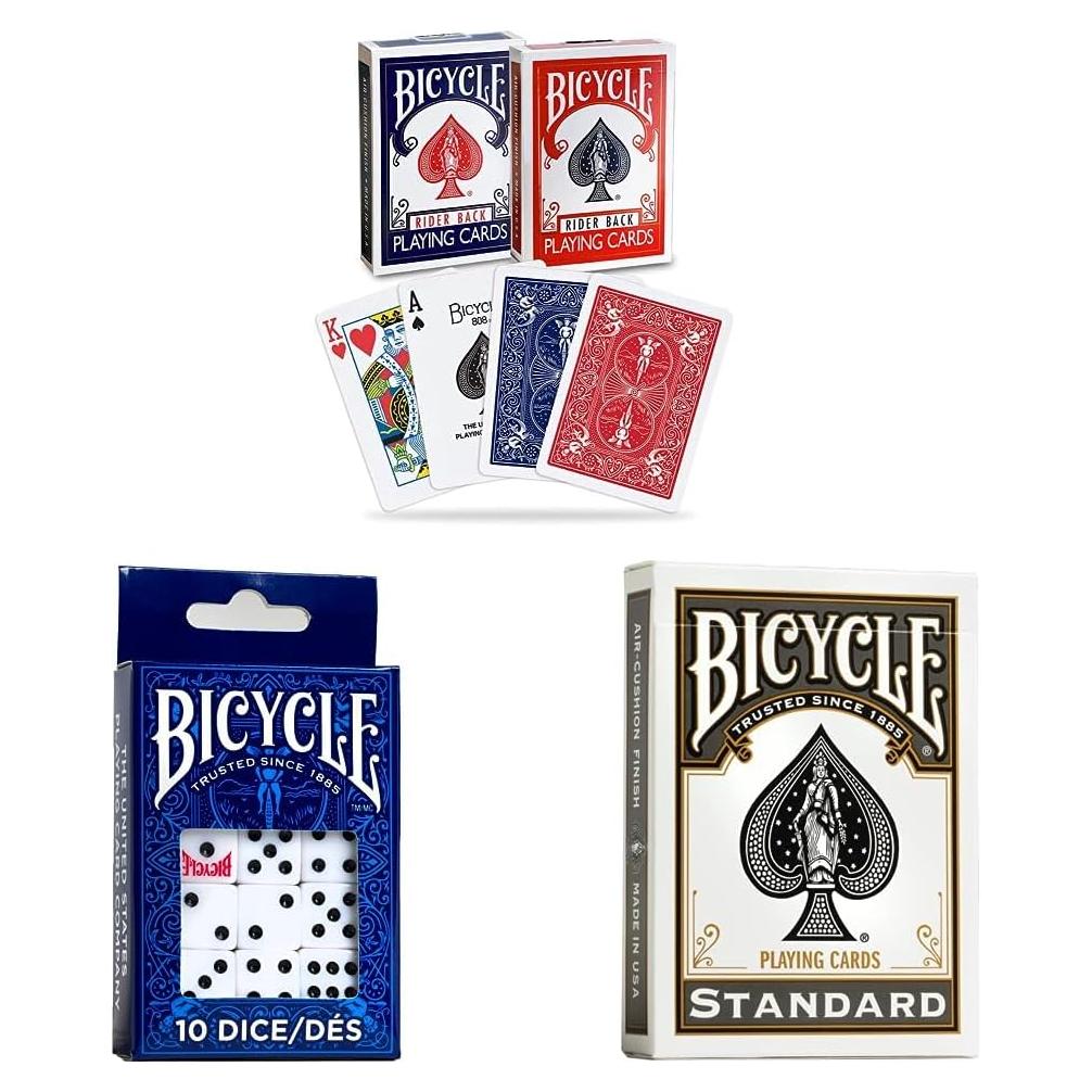 Juego de Cartas y Dados Bicycle - 3 Barajas y 10 Dados