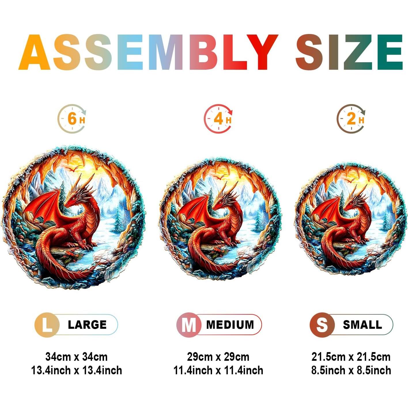 Rompecabezas de Madera 3D DOCRAGI Dragón Carmesí 95 Piezas