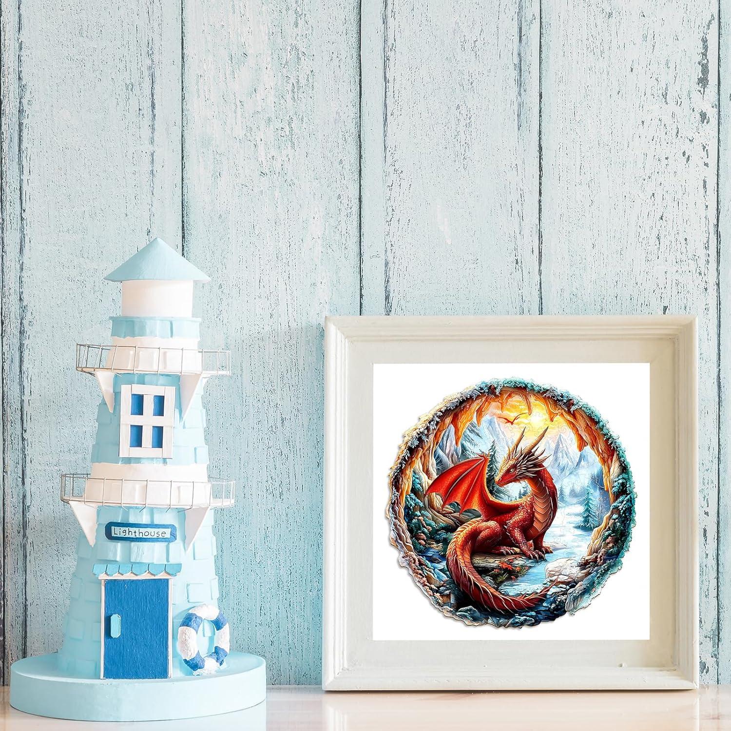 Rompecabezas de Madera 3D DOCRAGI Dragón Carmesí 95 Piezas