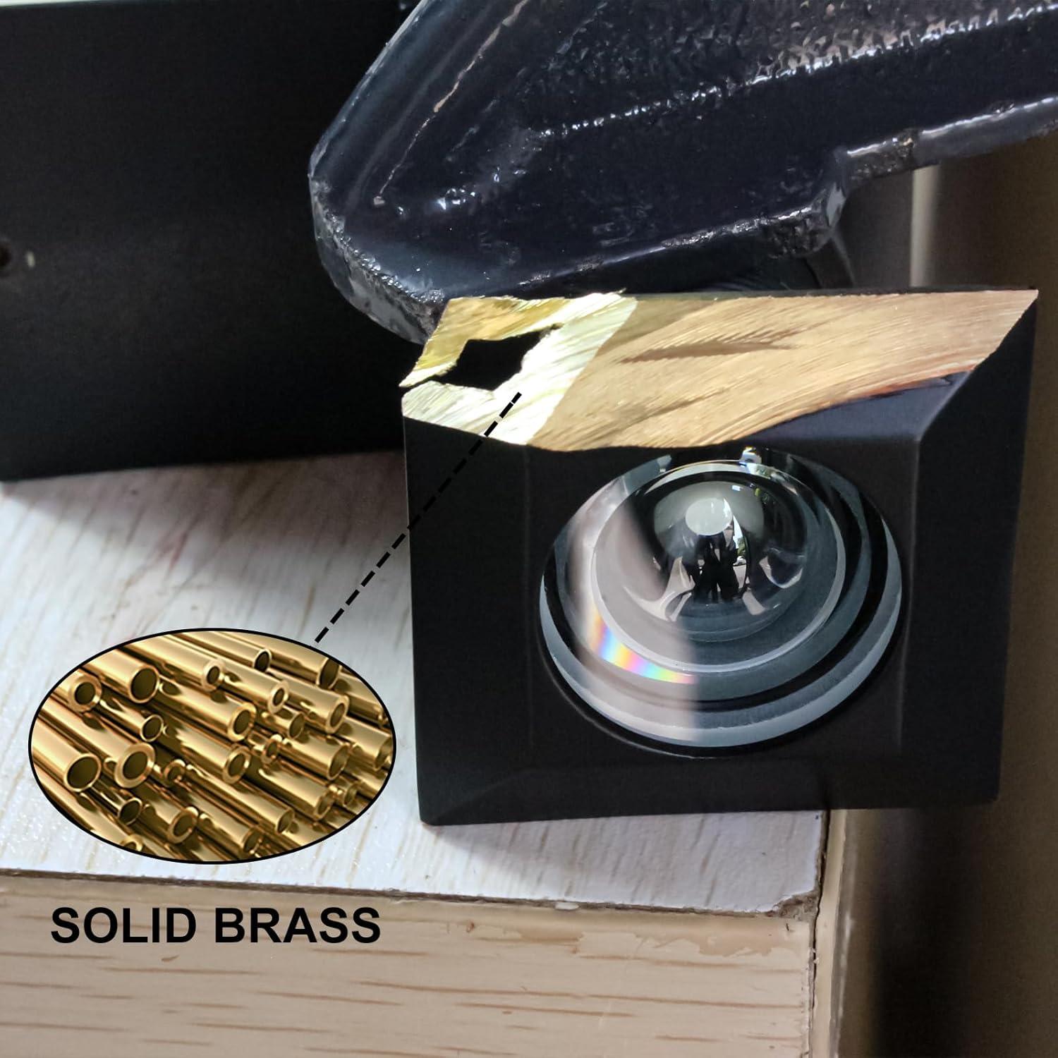 Visor de Puerta Cuadrado Earl Diamond 220 Grados Negro Mate