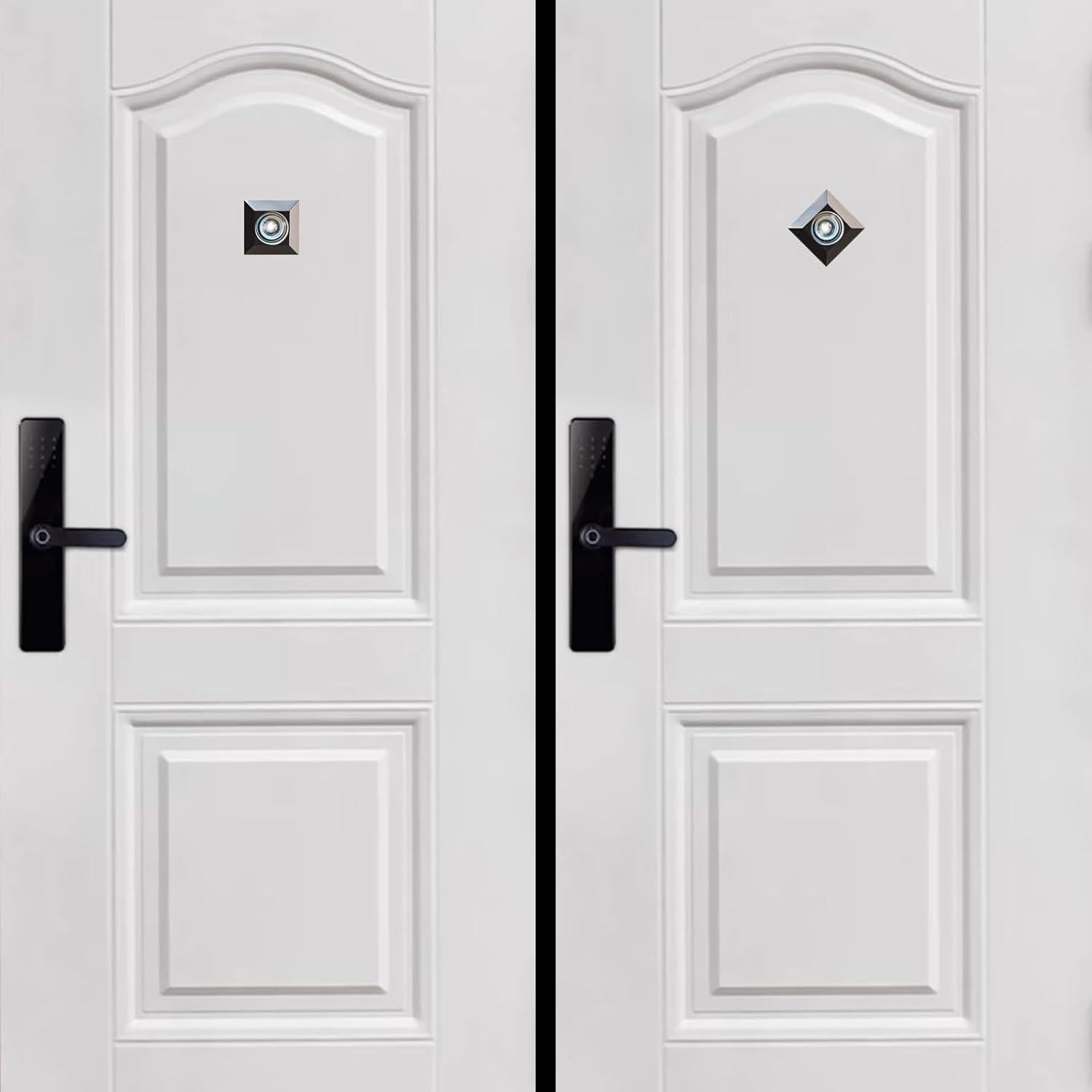 Visor de Puerta Cuadrado Earl Diamond 220 Grados Negro Mate