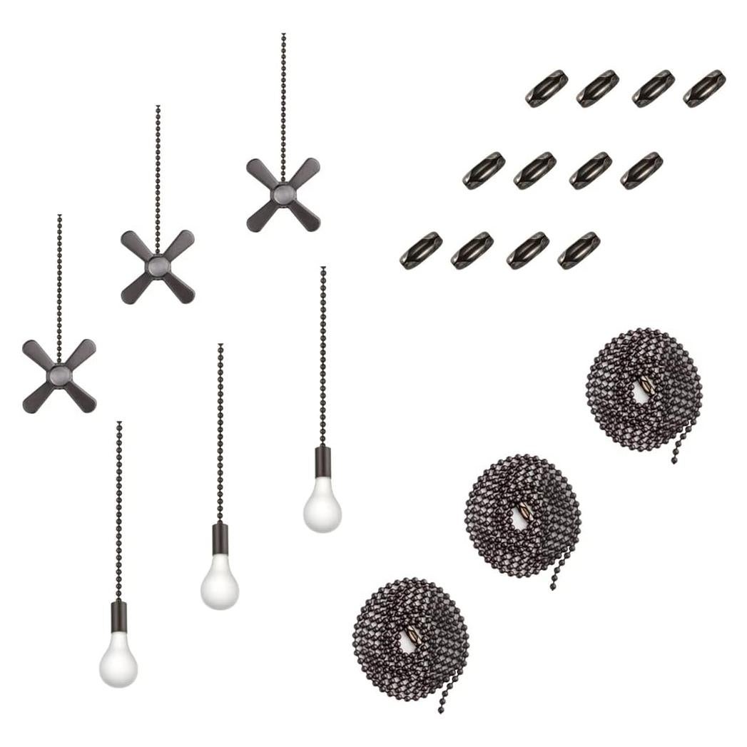 Cadena de Tirar para Ventilador de Techo LDCREEE Bronce 3 Conjuntos