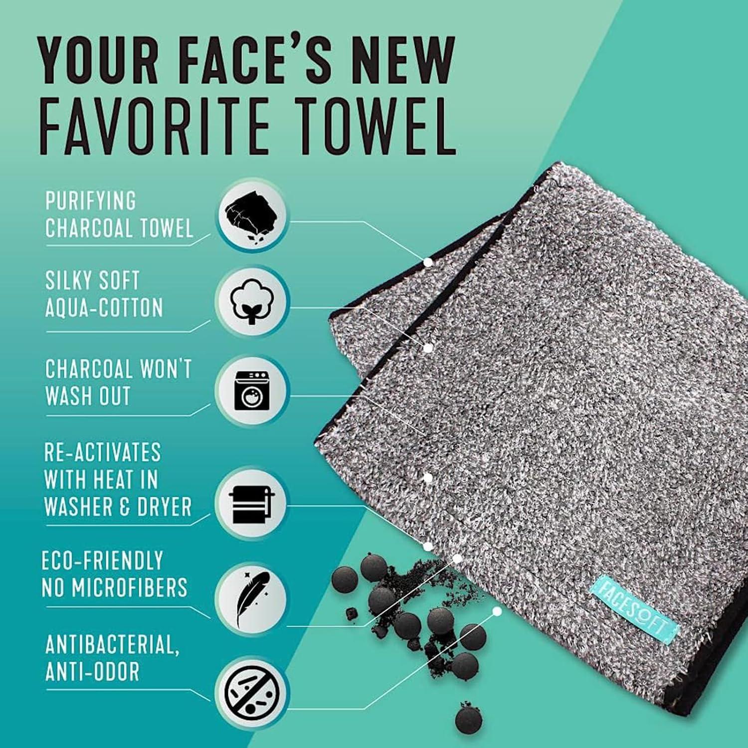 Toalla de Sudor FACESOFT 2X Pro Detox Carbón Algodón 1 Pc