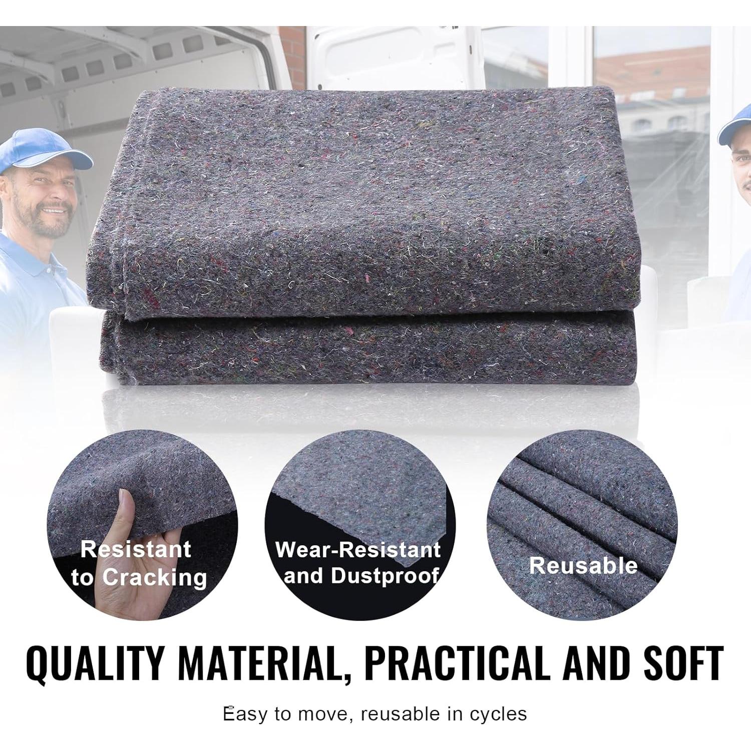 Manta de Mudanza VEVOR 183x137 cm Algodón Reciclado 12 Paquetes