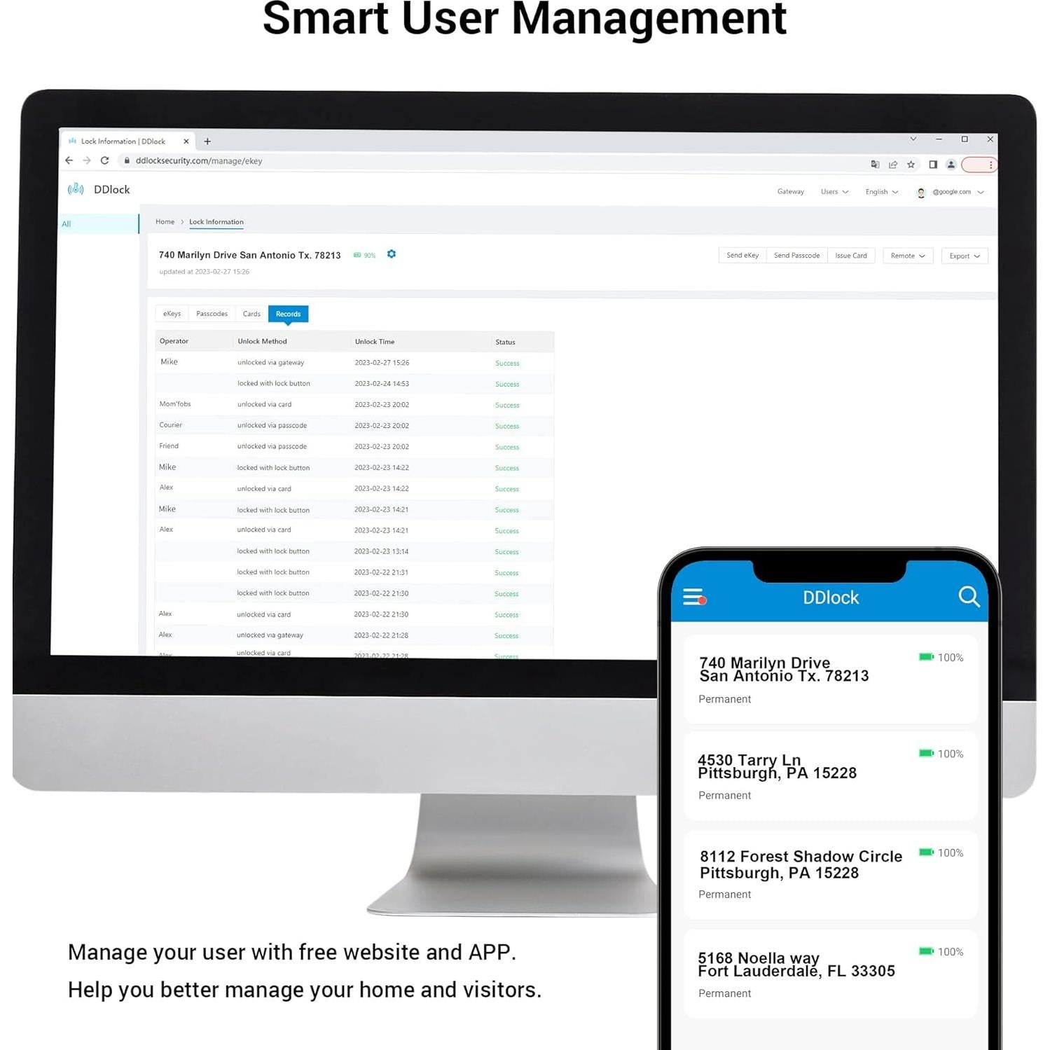 Cerradura Inteligente Veise RZ06 con Control APP y Teclado