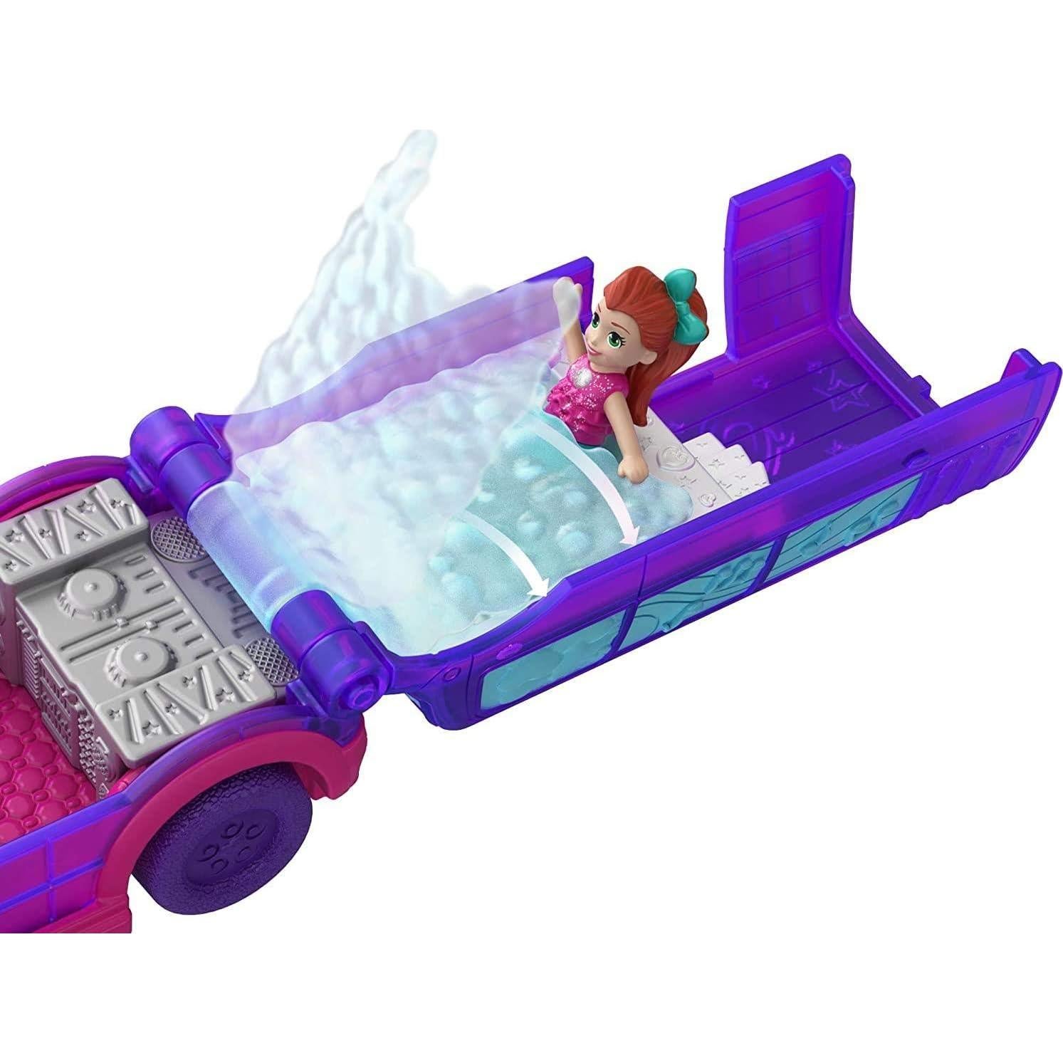 Limusina de Fiesta Pollyville Mattel con Muñeca Lila y Accesorios