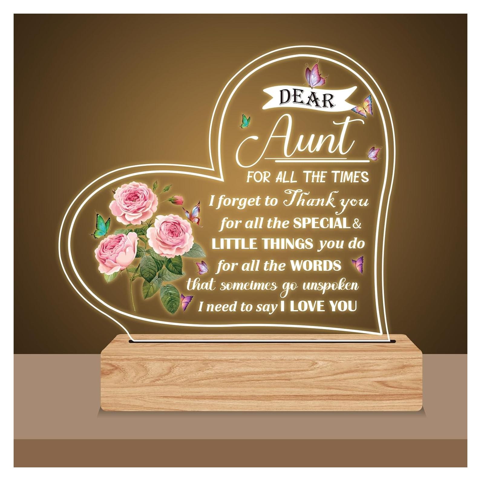 Luz Nocturna Acrílica RYOTKIK para Tía - Amarillo Cálido