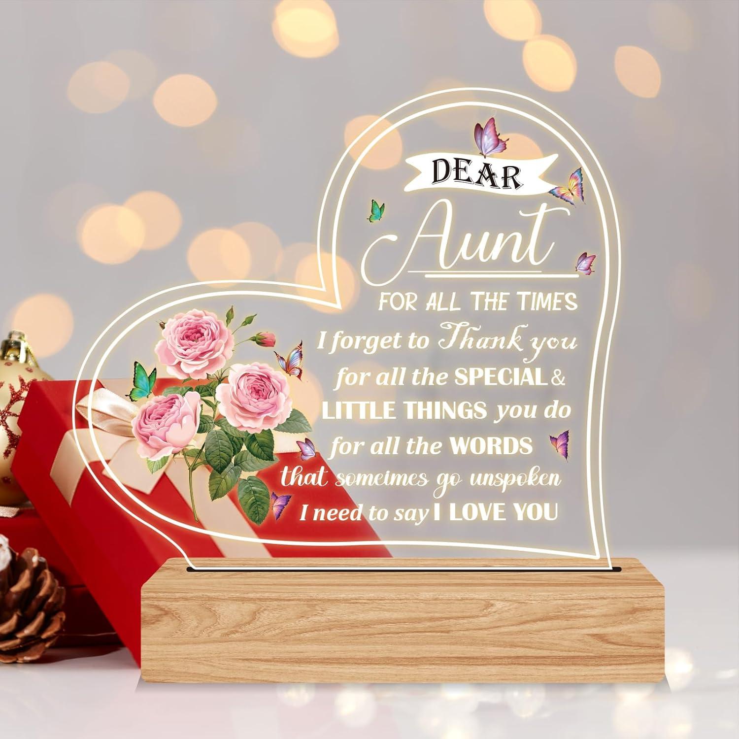 Luz Nocturna Acrílica RYOTKIK para Tía - Amarillo Cálido