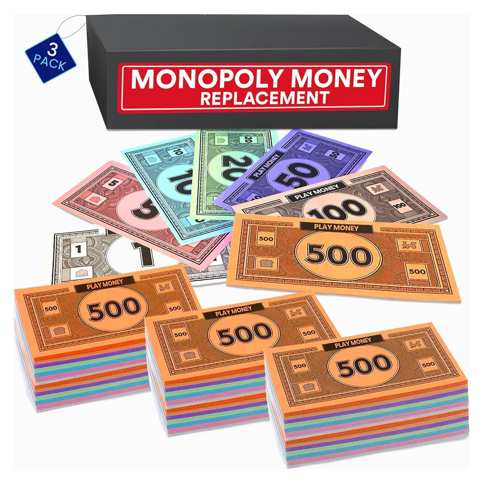 Dinero de Juego Oreven 60 Billetes Colores Mixtos 3 Set