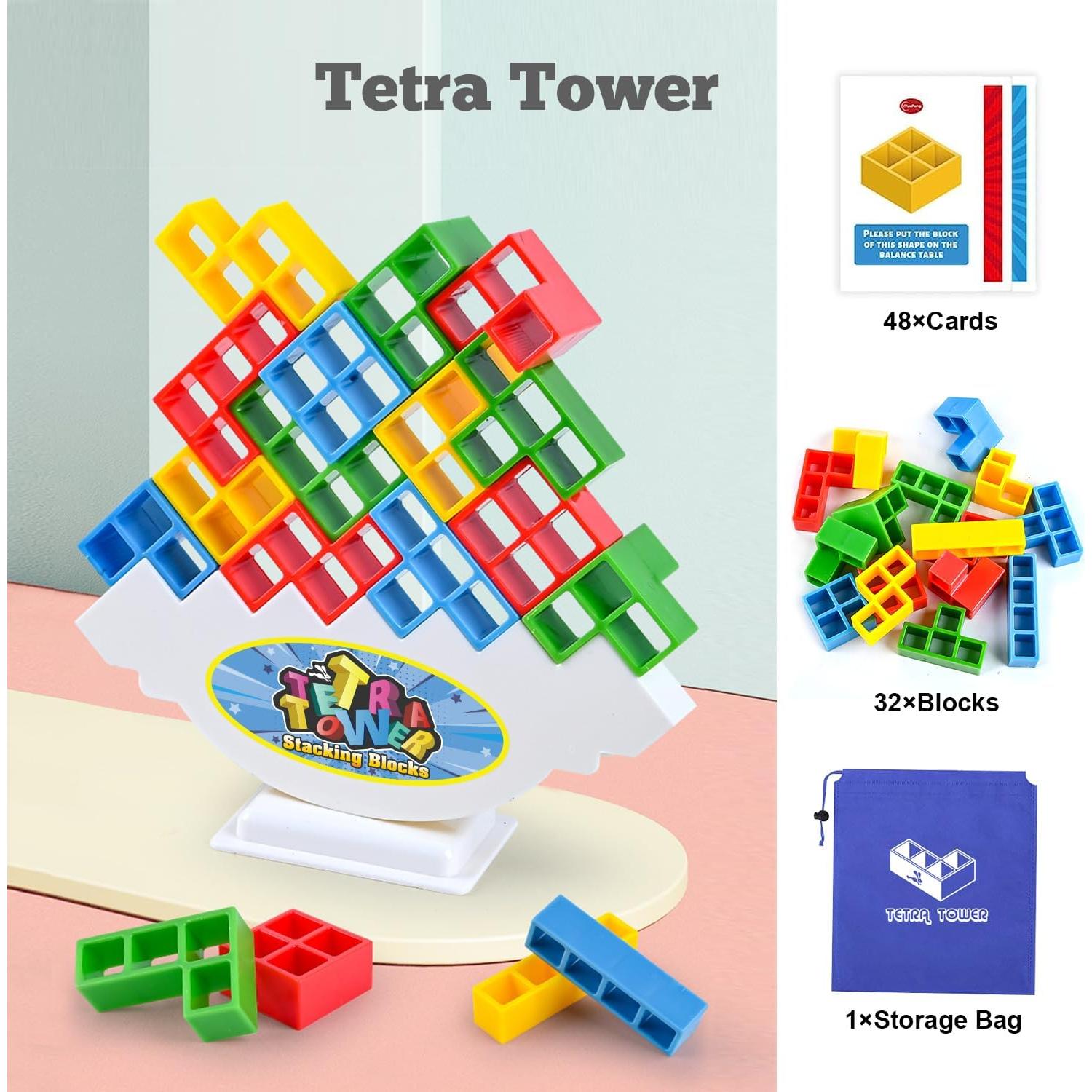 Juego de Apilamiento Equilibrante Tetra 32PCS para Niños y Adultos