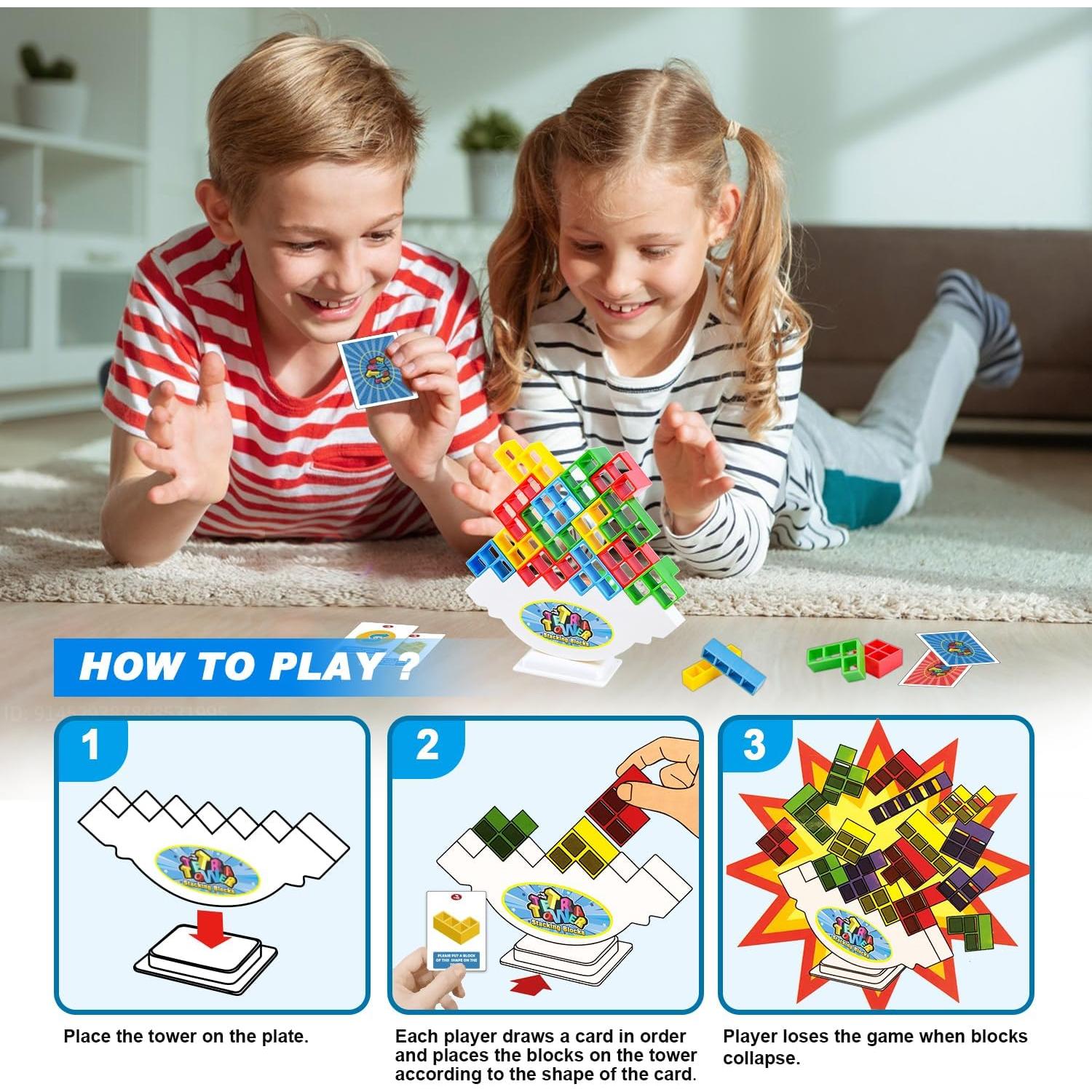 Juego de Apilamiento Equilibrante Tetra 32PCS para Niños y Adultos