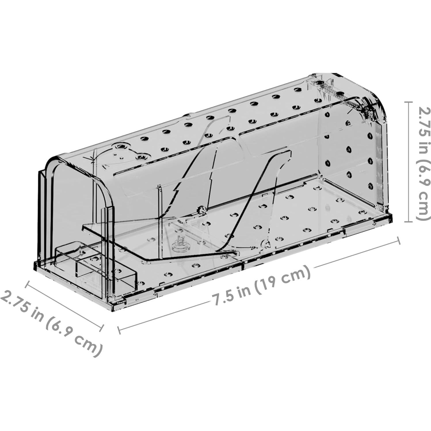 Trampa Humana para Ratones Sunnydaze - Reutilizable - Paquete de 2