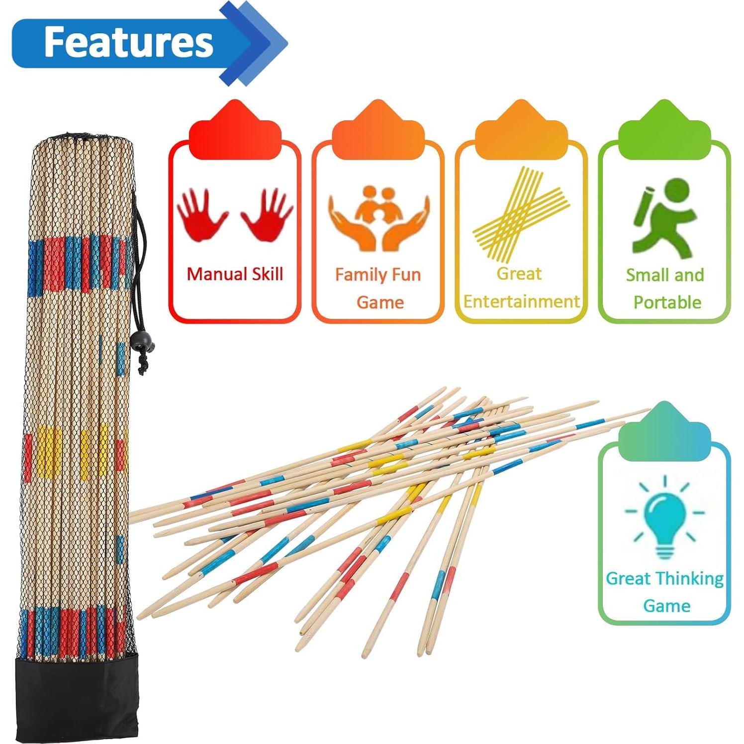 Juego de Palitos de Recoger Grande HuangQiao 49.8 cm - 123 Piezas