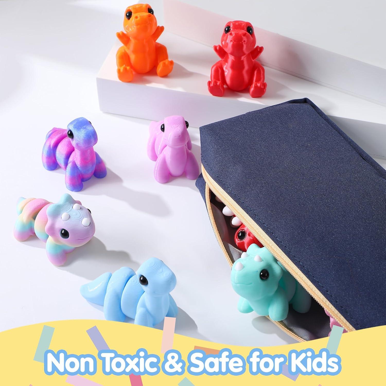 Set de 12 Mini Dinosaurios Impresos en 3D Joyin - Juguetes Antiestrés