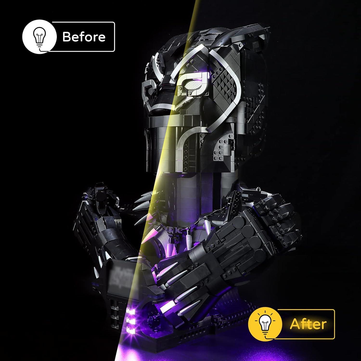 Kit de Luz LED YEABRICKS para Lego 76215 Pantera Negra