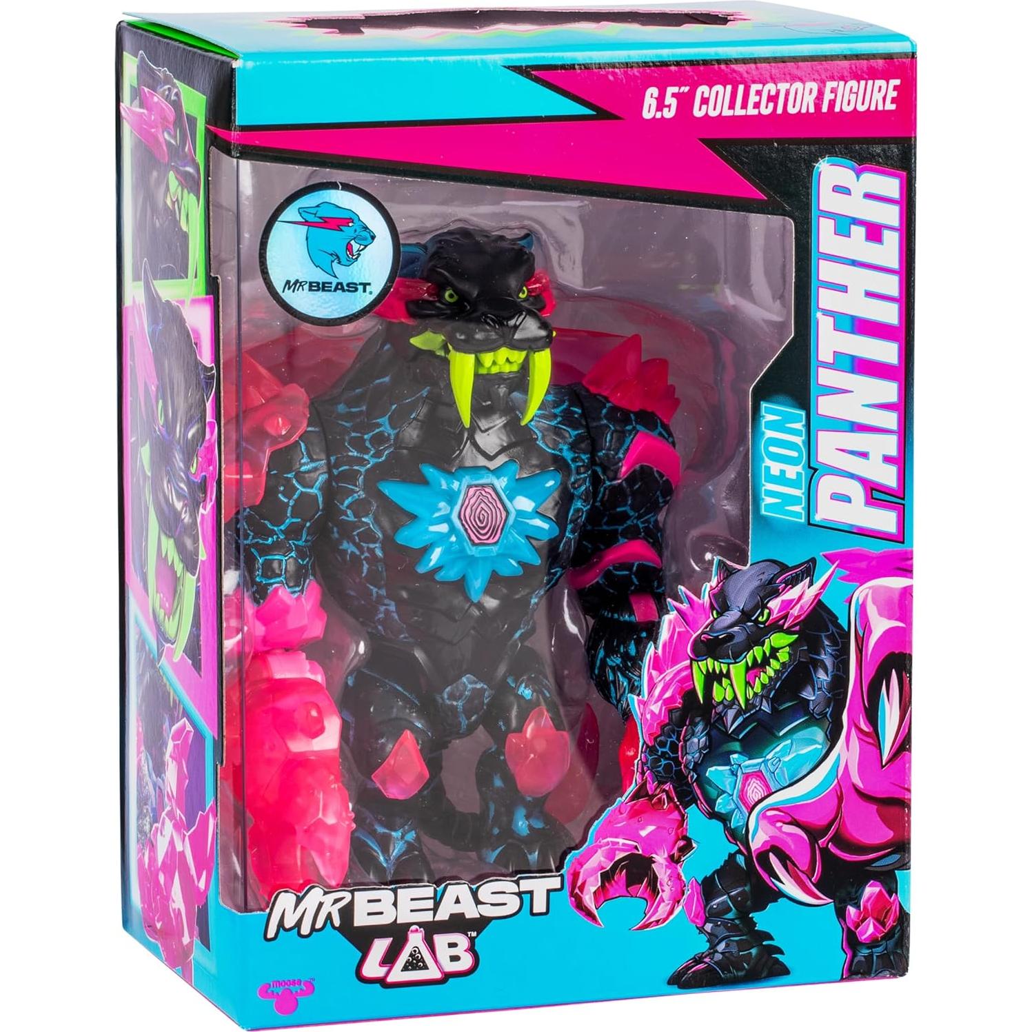 Figura Coleccionista Panther Neón MrBeast Lab 16.5 cm 13 Puntos