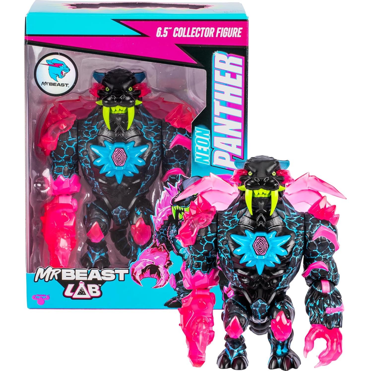 Figura Coleccionista Panther Neón MrBeast Lab 16.5 cm 13 Puntos