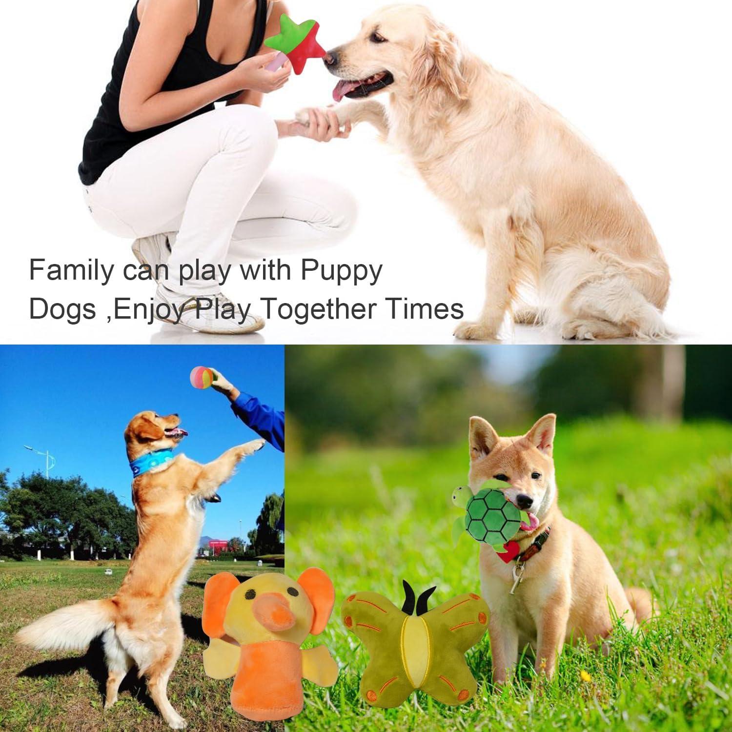 Juguetes para Perros QM - Paquete de 15, Peluche y Cuerda