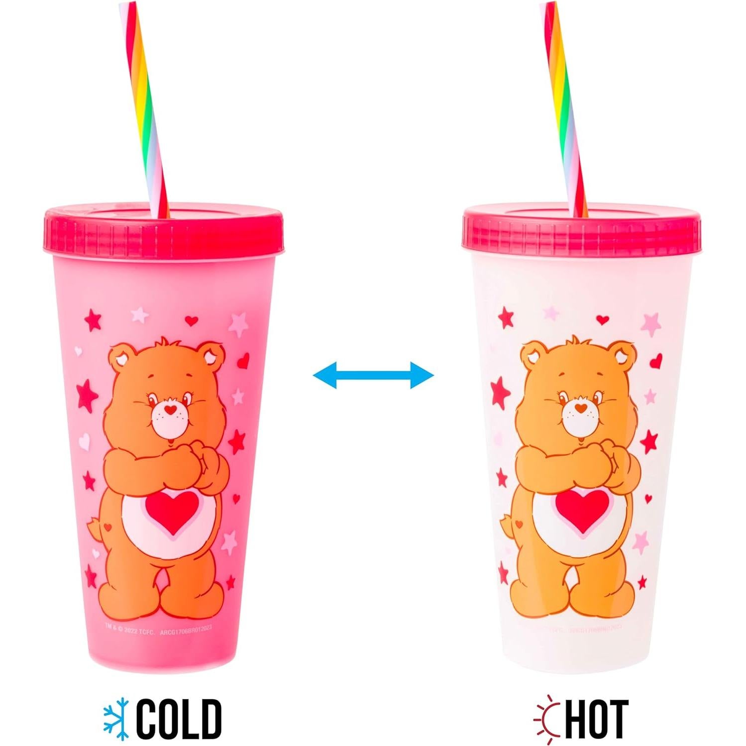 Tazas de plástico que cambian de color Care Bears 24 oz - Silver Buffalo