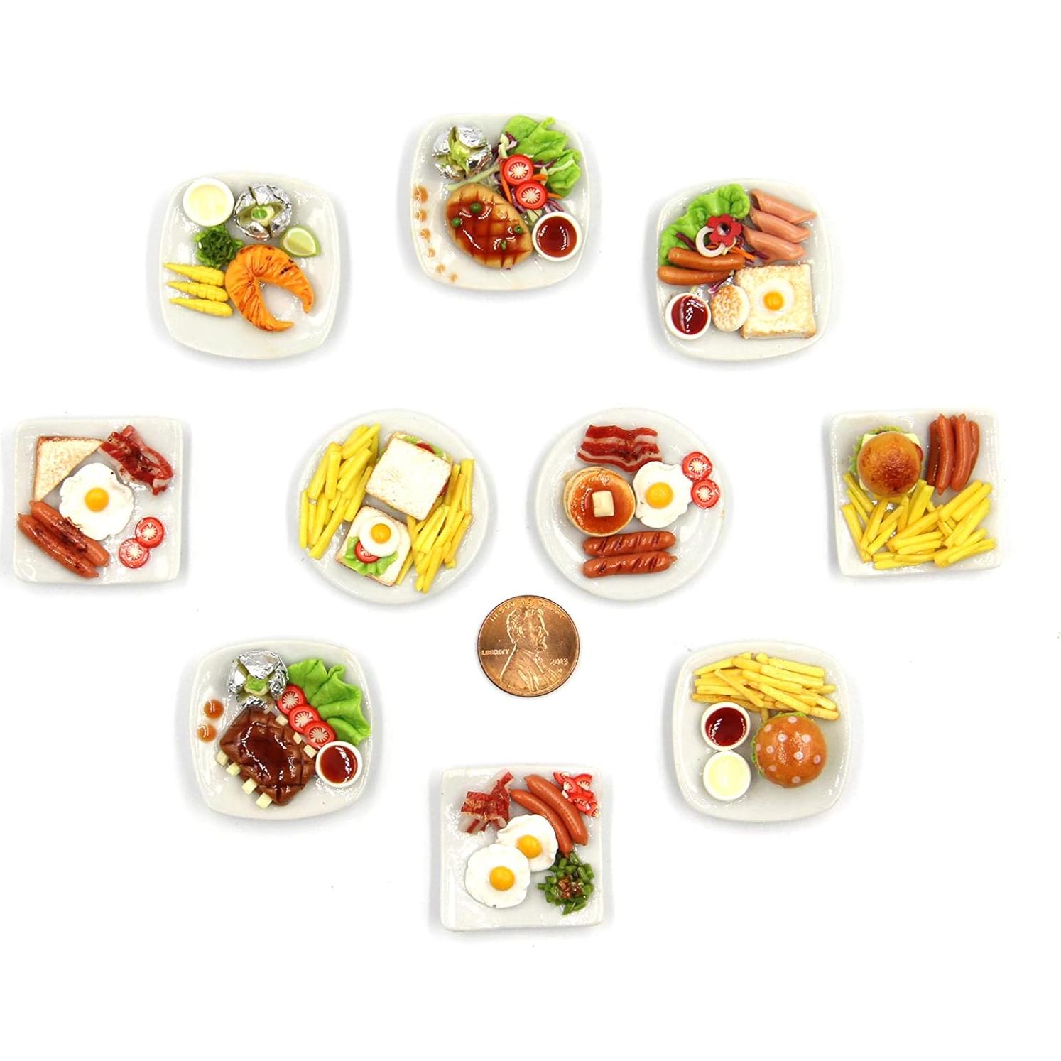 Juego de Desayuno Miniatura 10 Piezas Magma Brick 1:12