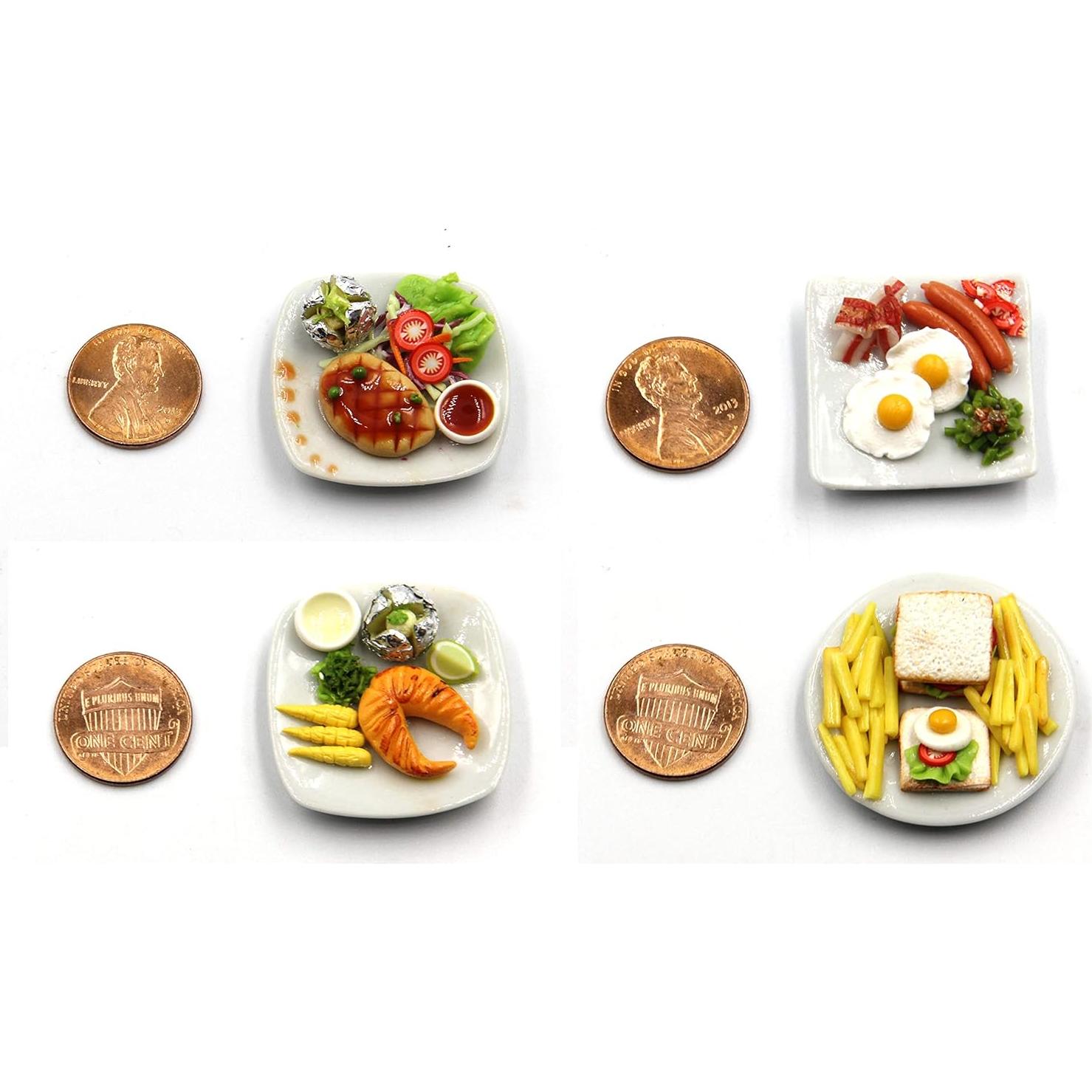 Juego de Desayuno Miniatura 10 Piezas Magma Brick 1:12