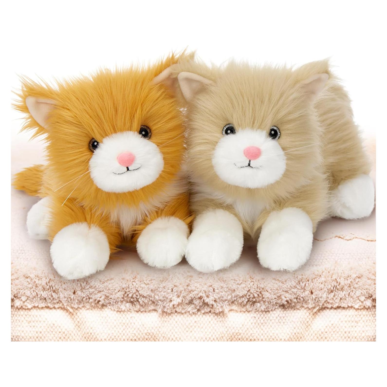 Conjunto de 2 Gatos de Peluche Realistas Tezituor 43 cm