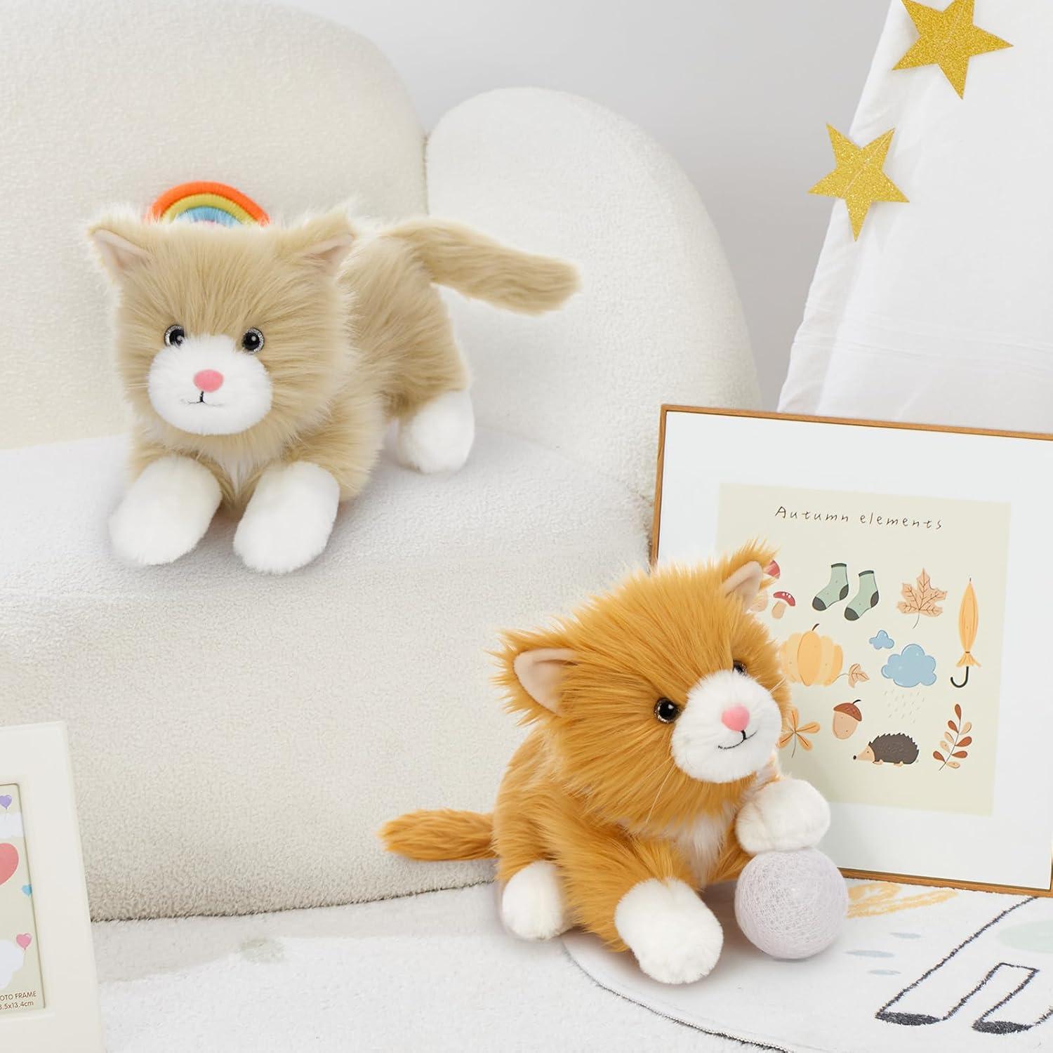 Conjunto de 2 Gatos de Peluche Realistas Tezituor 43 cm