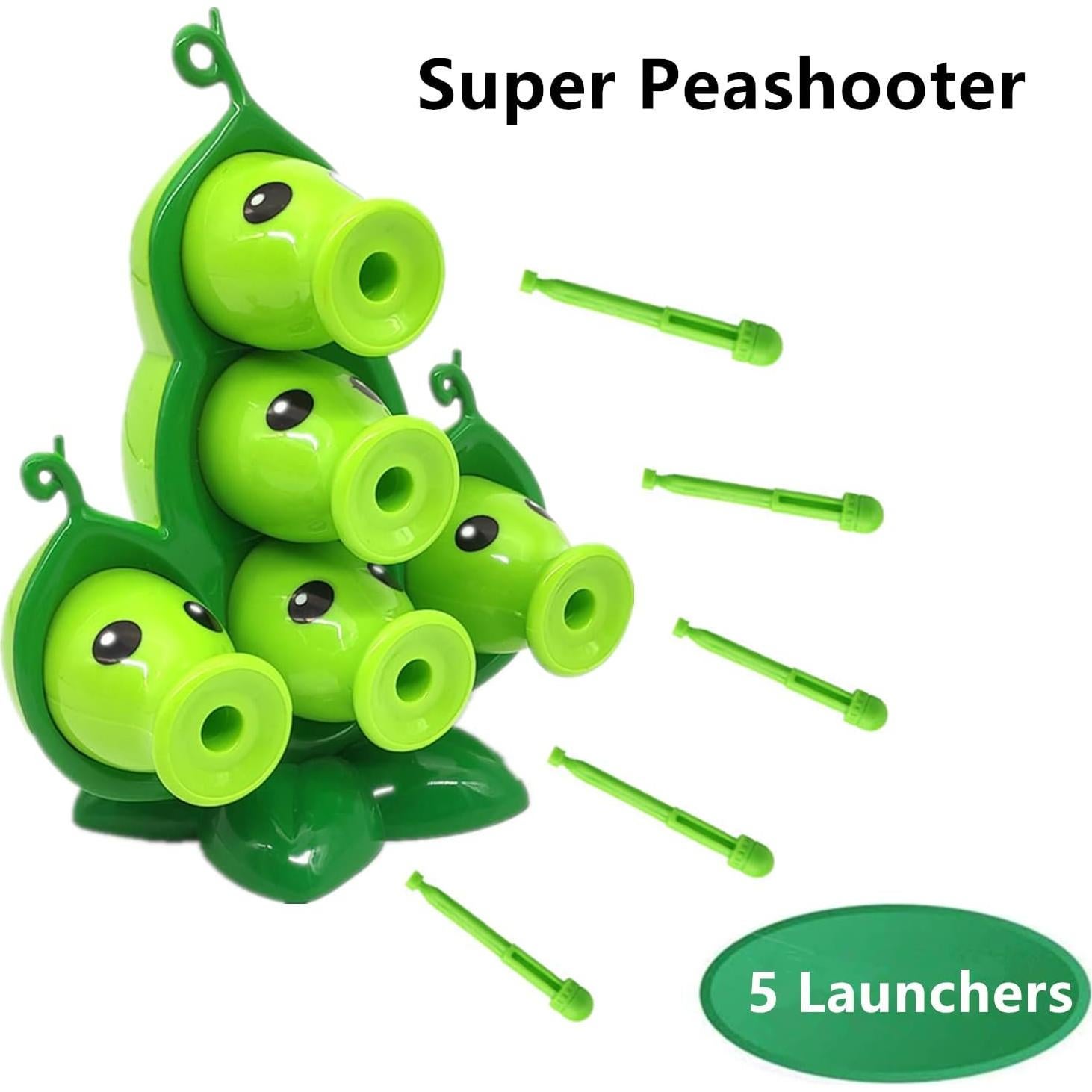 Figura de Acción PVZ JHESAO Guisante + 5 Lanzadores 12x15x7 cm