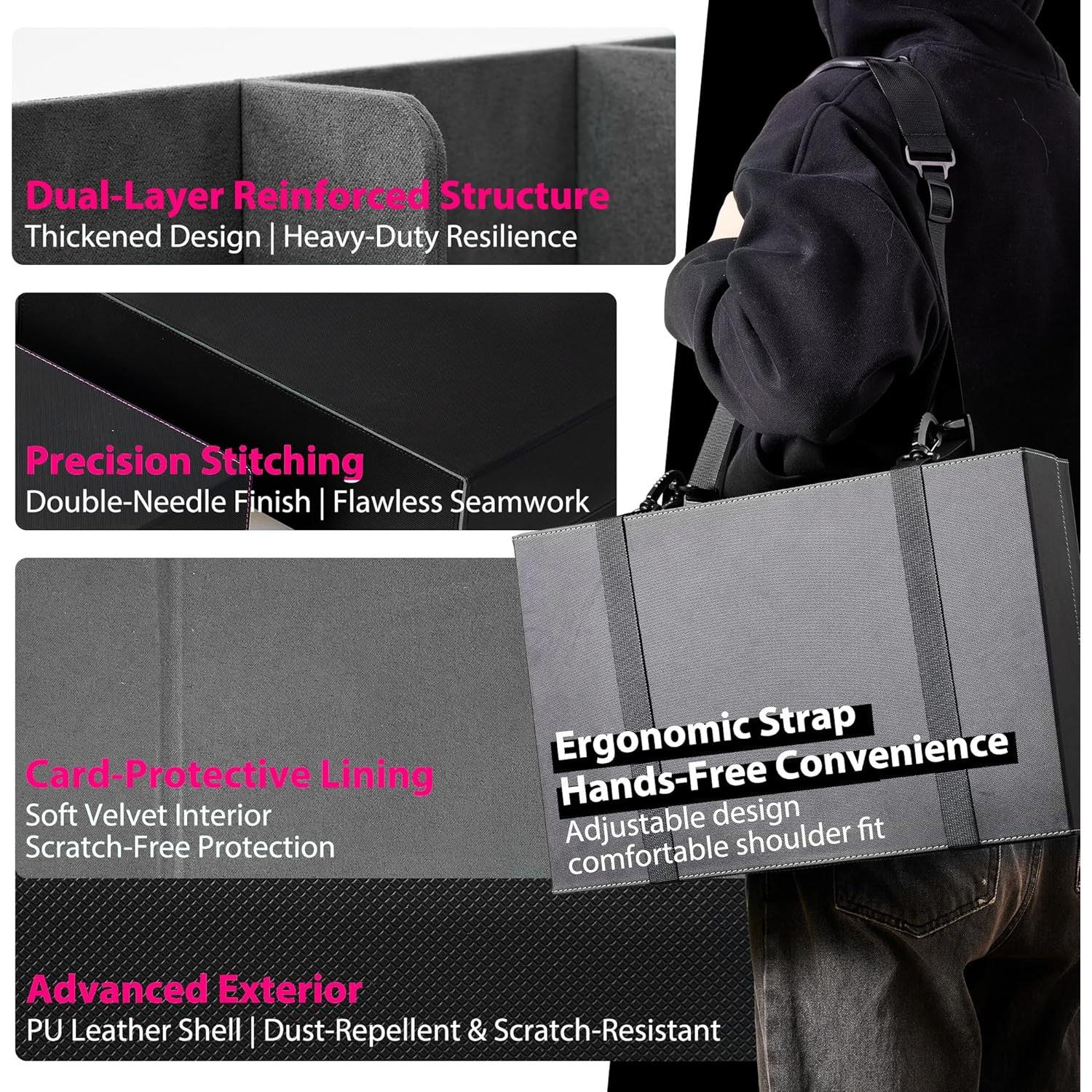 Caja de Almacenamiento de Cartas Scimi LK3800UP - 3900+ Cartas, Negro