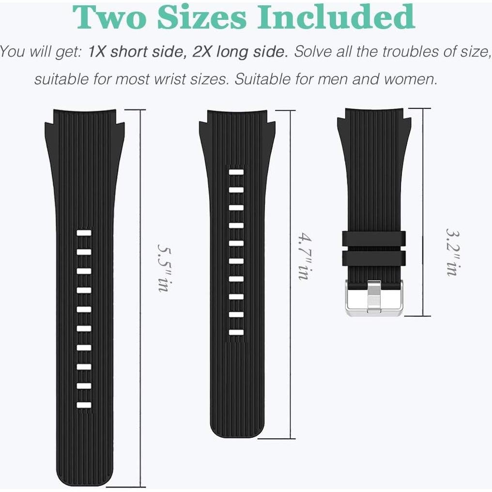 Correa de Silicona HSWAI para Samsung Galaxy Watch 46mm y Gear S3